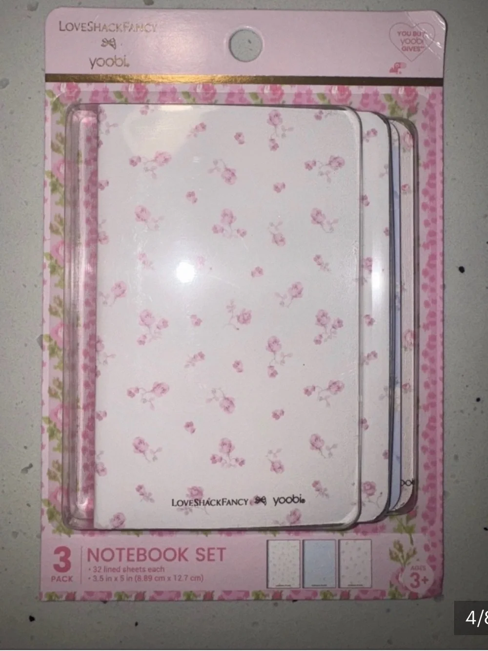 LoveShackFancy Pink Floral Notebook Set